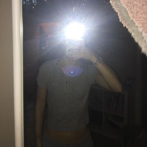 Cute crop tie up tee